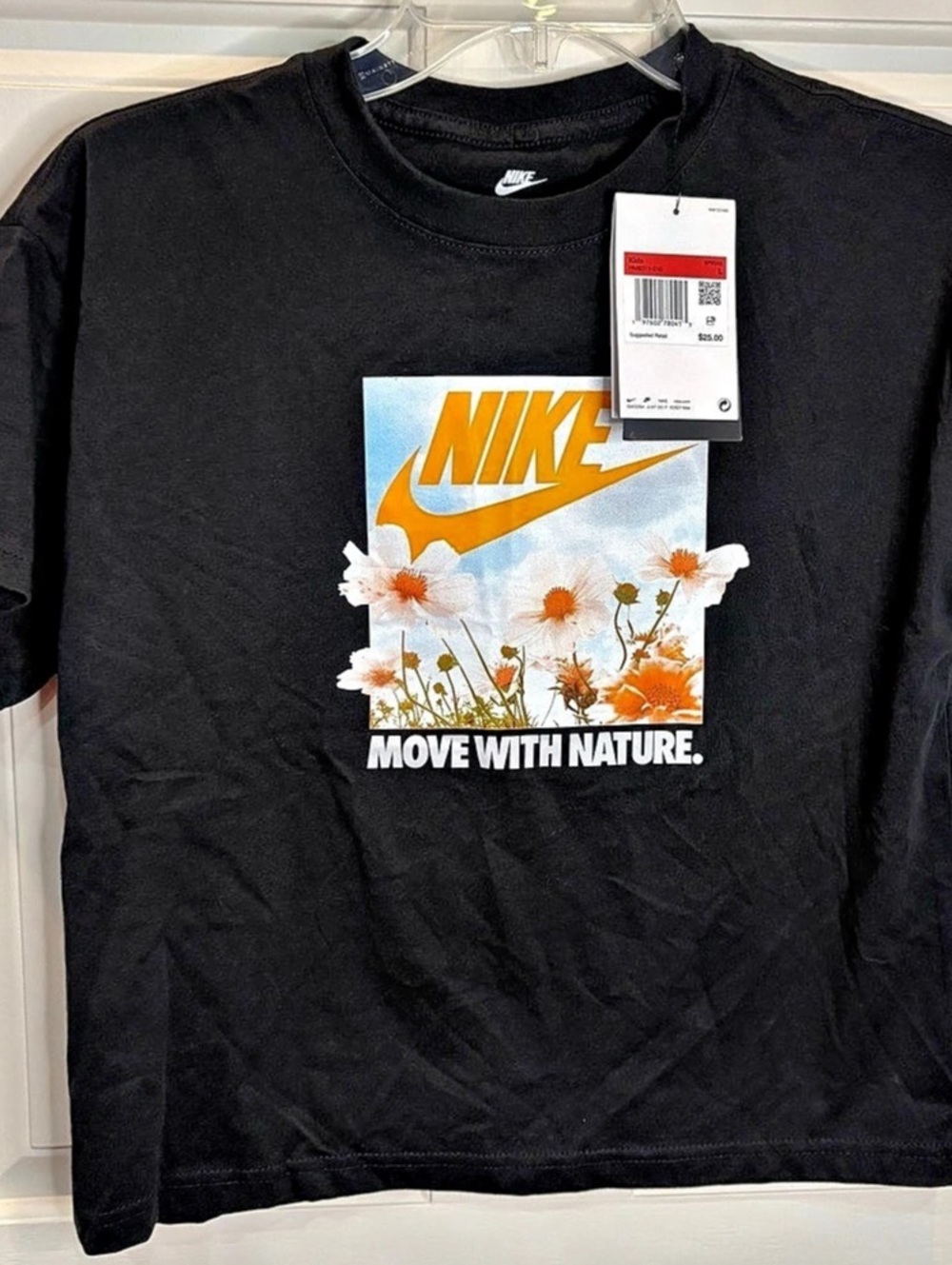 Nike Sportswear Move with Nature Tee Floral Graphic Girls Large